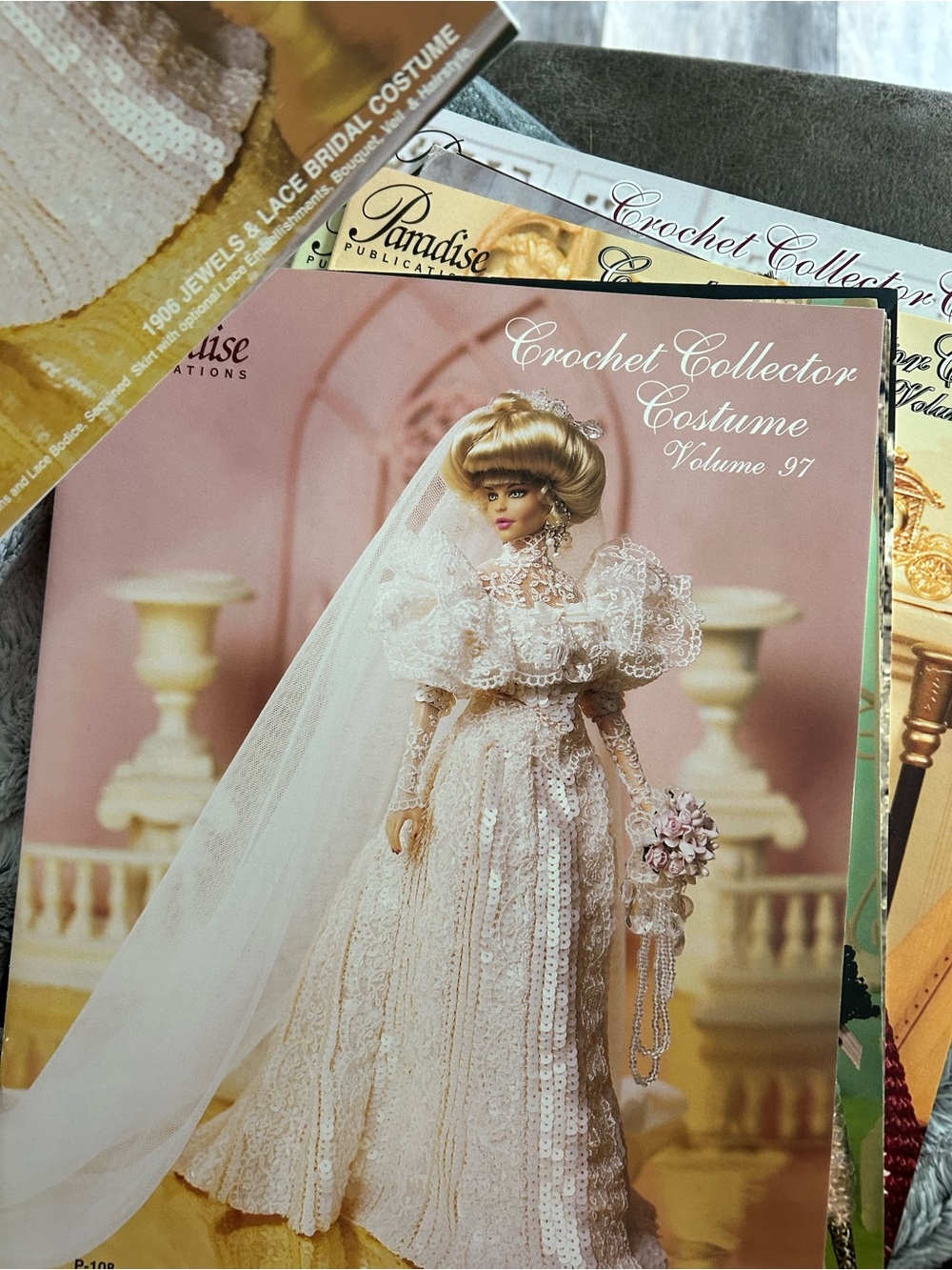 5-$25 Crochet Collector Costume Vol. 97 - Cream Bridal Doll Pattern - Picture 2 of 3